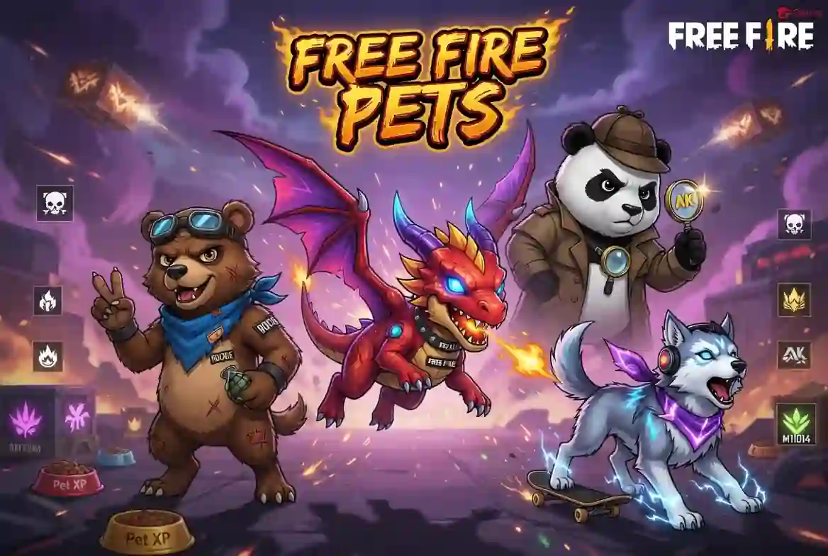 Mascotas de Free Fire y sus habilidades tácticas