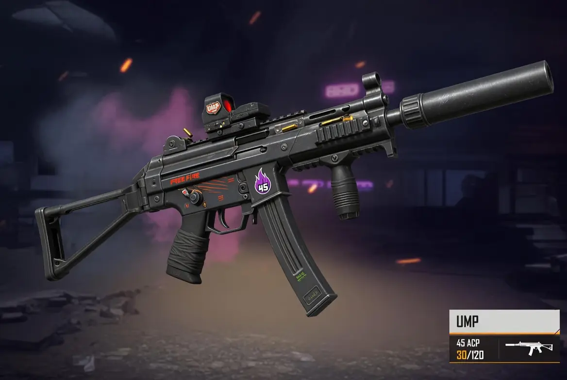 Arma UMP en Free Fire, guía de uso y estrategias